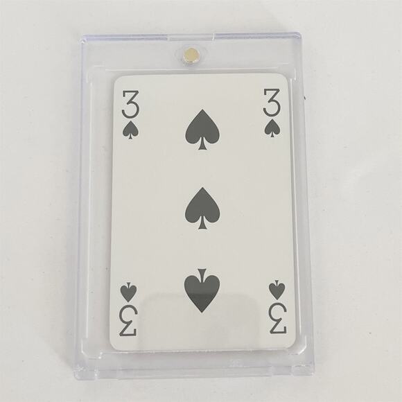 HERMES 3 of Spades Playing Card Orange Stripe Logo in Hard Sleeve - Picture 4 of 6
